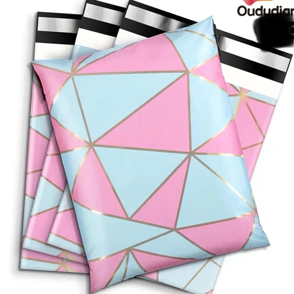 Pink and Blue Office Shipping Supplies poly mailers pack of 8